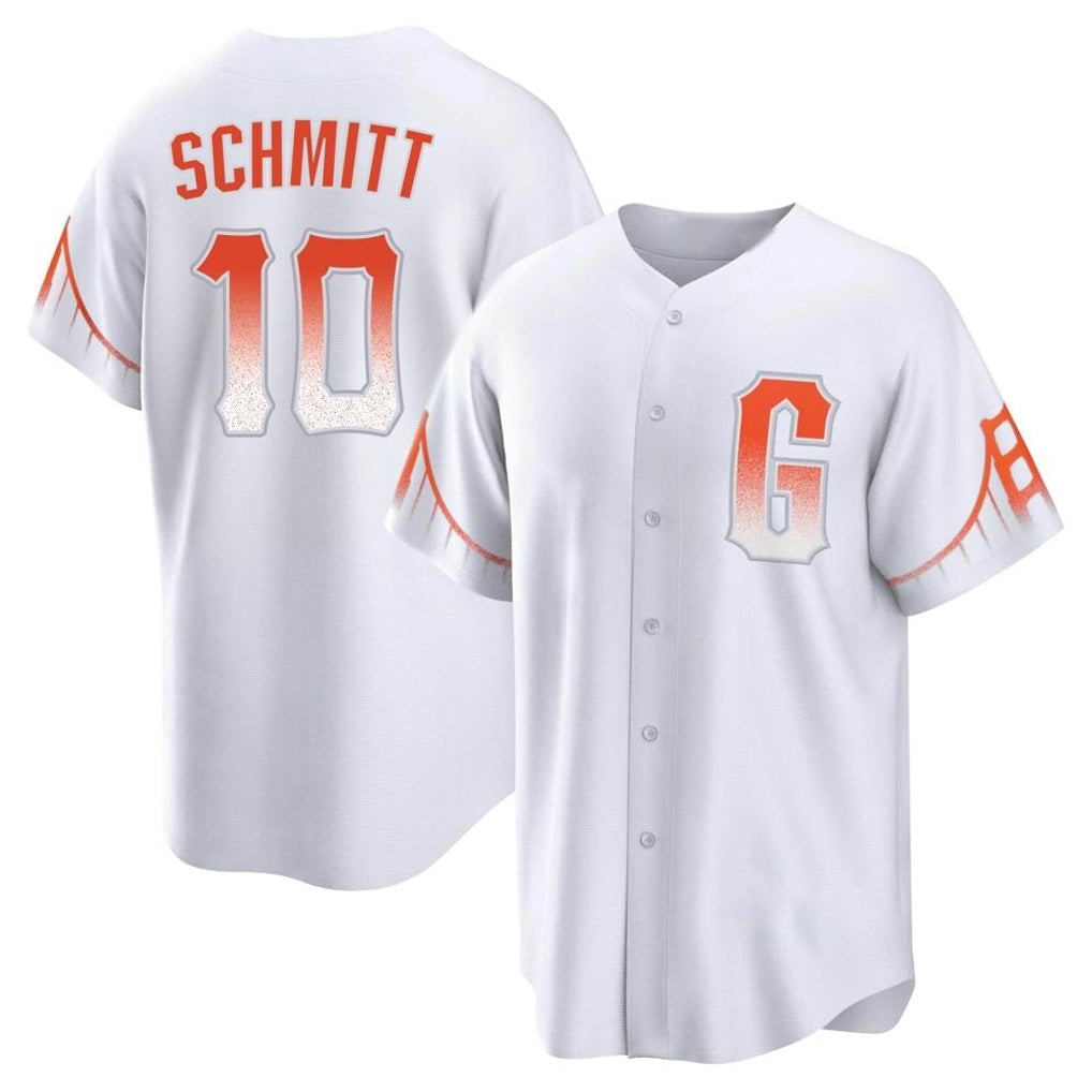 SF.Giants #10 Casey Schmitt Player White City Connect Home Game Fdoa Stitched Jerseys