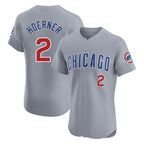 C.Cubs #2 Nico Hoerner Player Gray Road Limited Elite Home Gdoa Stitched Jerseys