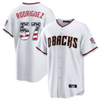 A.Diamondbacks #57 Eduardo Rodriguez Player White USA 250 Fourth of July Home Game Gdoa250Ys Stitched Jerseys
