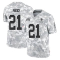 NO.Saints #21 Justin Reid Player Arctic Camo Salute To Service Limited Game Gdoa Stitched Jerseys