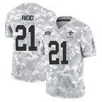 NO.Saints #21 Justin Reid Player Arctic Camo Salute To Service Limited Game Gdoa Stitched Jerseys