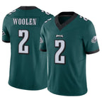 P.Eagles #2 Riq Woolen Player Team Color Green Limited Vapor F.U.S.E. Home Game Gdoa Stitched Jerseys