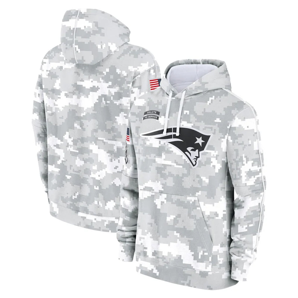 NE.Patriots ## Patriots Blank Player Arctic Camo Salute to Service Pullover Hoodies Limited Game Gdoa Stitched Jerseys
