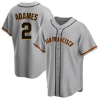 SF.Giants #2 Willy Adames Player Gray Home Game Fdoa Stitched Jerseys
