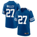 IN.Colts #27 Justin Walley Player Royal Limited Home Game Gdoa Stitched Jerseys