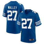 IN.Colts #27 Justin Walley Player Royal Limited Home Game Gdoa Stitched Jerseys