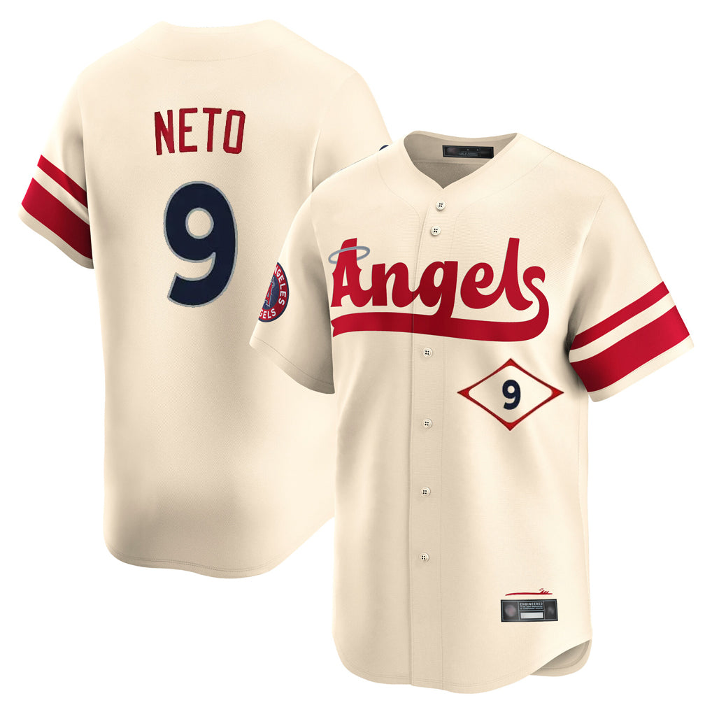 LA.Angels #9 Zach Neto Player Cream City Connect Limited Home Fdoa Stitched Jerseys