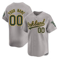 Custom Athletics Gray Limited Home Game Any name & number Gdoa Stitched Jerseys