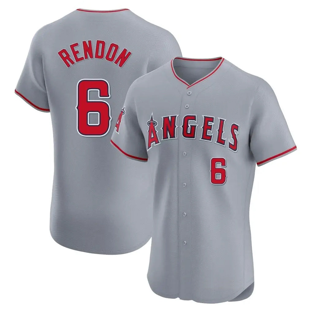 LA.Angels #6 Anthony Rendon Player Gray Home Limited Elite Fdoa Stitched Jerseys