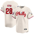 P.Phillies #28 Alec Bohm Player Cream Phillies & Eagles Vapor Premier Limited Fdoa Stitched Jerseys