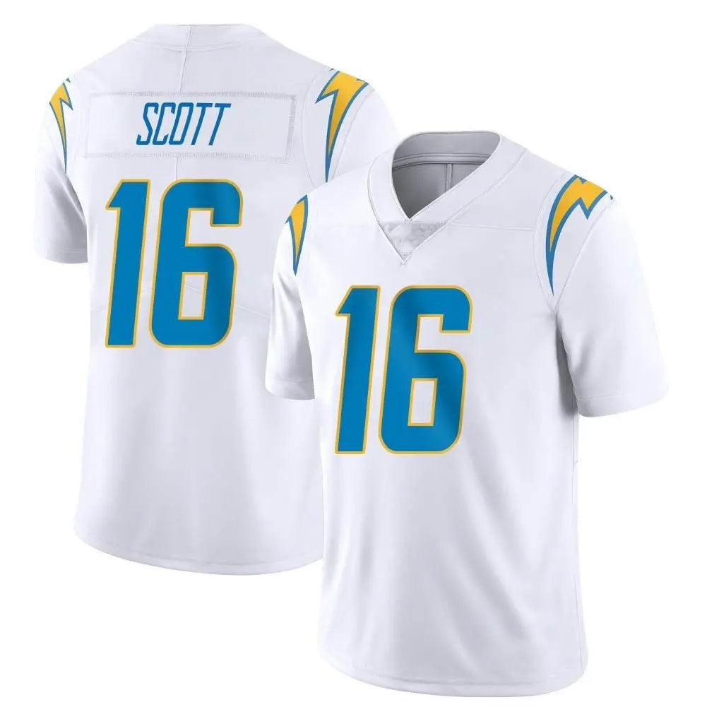 LA.Chargers #16 J.K. Scott Player White Limited Vapor Untouchable Home Game Gdoa Stitched Jerseys