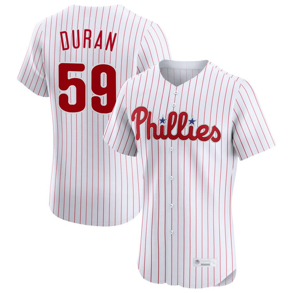 P.Phillies #59 Jhoan Duran Player White Home Limited Elite Fdoa Stitched Jerseys