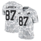 D.Lions #87 Sam LaPorta Player Arctic Camo Salute To Service Limited Gdoa Stitched Jerseys
