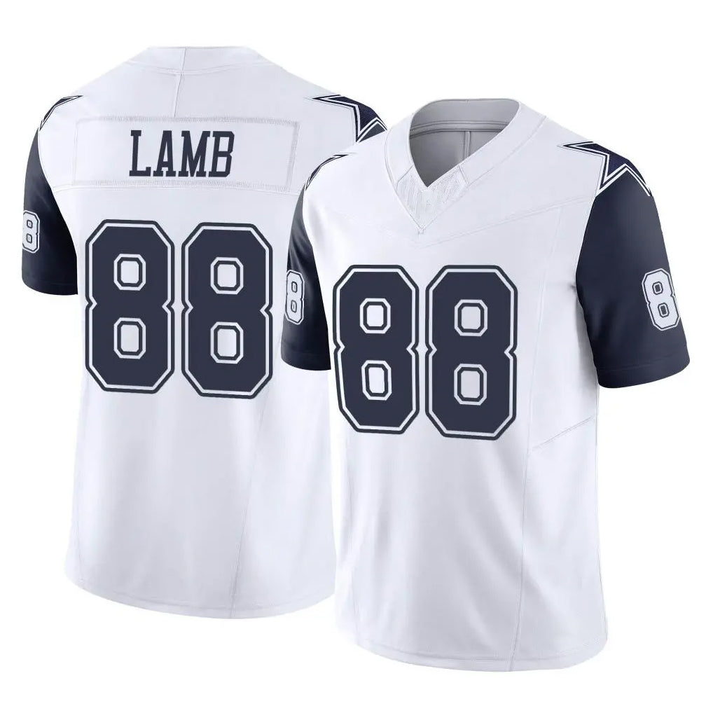 D.Cowboys #88 CeeDee Lamb Player White-Navy Limited Vapor F.U.S.E. Home Game Gdoa Stitched Jerseys