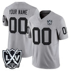 Custom LV.Raiders Gray 2026 Vapor Limited Home Game Any Name & Numbers Gdoa Stitched Jerseys