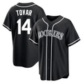 C.Rockies #14 Ezequiel Tovar Player Black Fashion Out Home Game Gdoa Stitched Jerseys