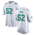 M.Dolphins #52 Patrick Paul Player White Limited Home Game Gdoa Stitched Jerseys