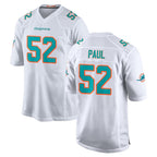 M.Dolphins #52 Patrick Paul Player White Limited Home Game Gdoa Stitched Jerseys