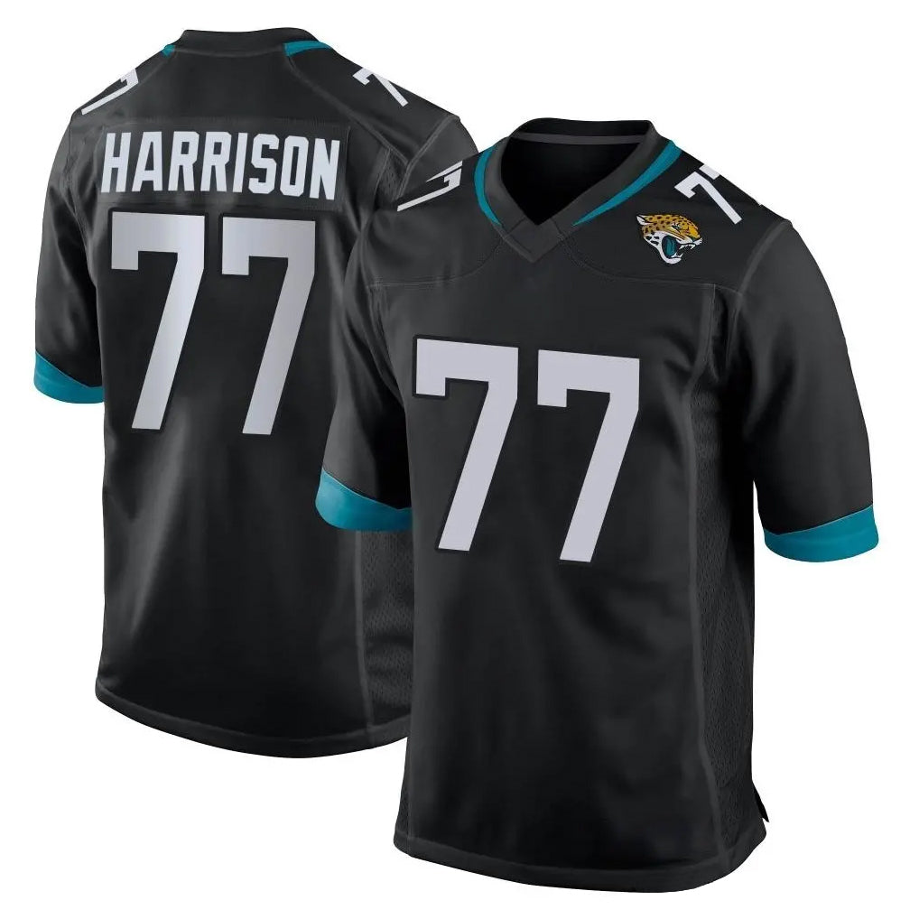 J.Jaguars #77 Anton Harrison Player Black Home Game Gdoa Stitched Jerseys