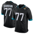 J.Jaguars #77 Anton Harrison Player Black Home Game Gdoa Stitched Jerseys