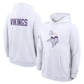M.Vikings ## Vikings Blank Player White LOGO Pullover Hoodies Home Game Gdoa Stitched Jerseys