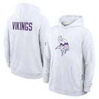 M.Vikings ## Vikings Blank Player White LOGO Pullover Hoodies Home Game Gdoa Stitched Jerseys