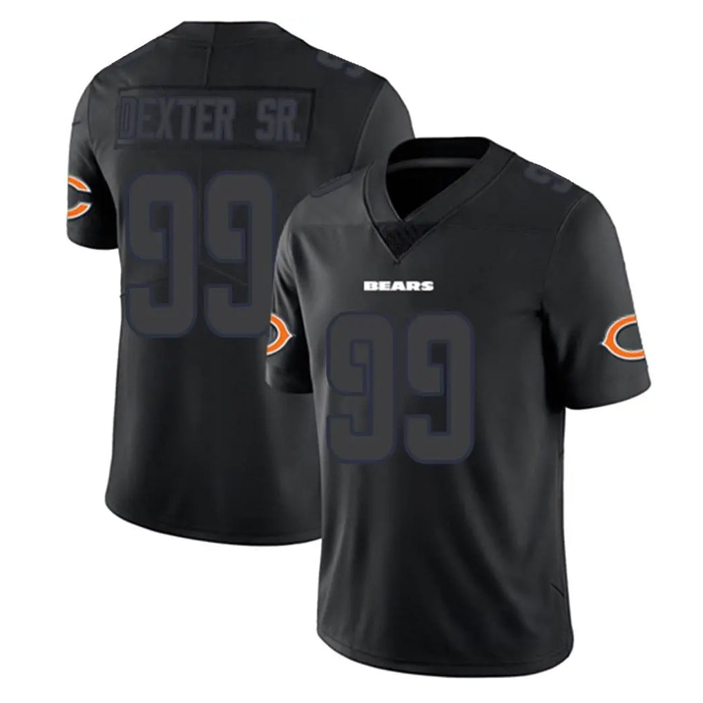 C.Bears #99 Gervon Dexter Sr. Player Black Impact Limited Game Gdoa Stitched Jerseys