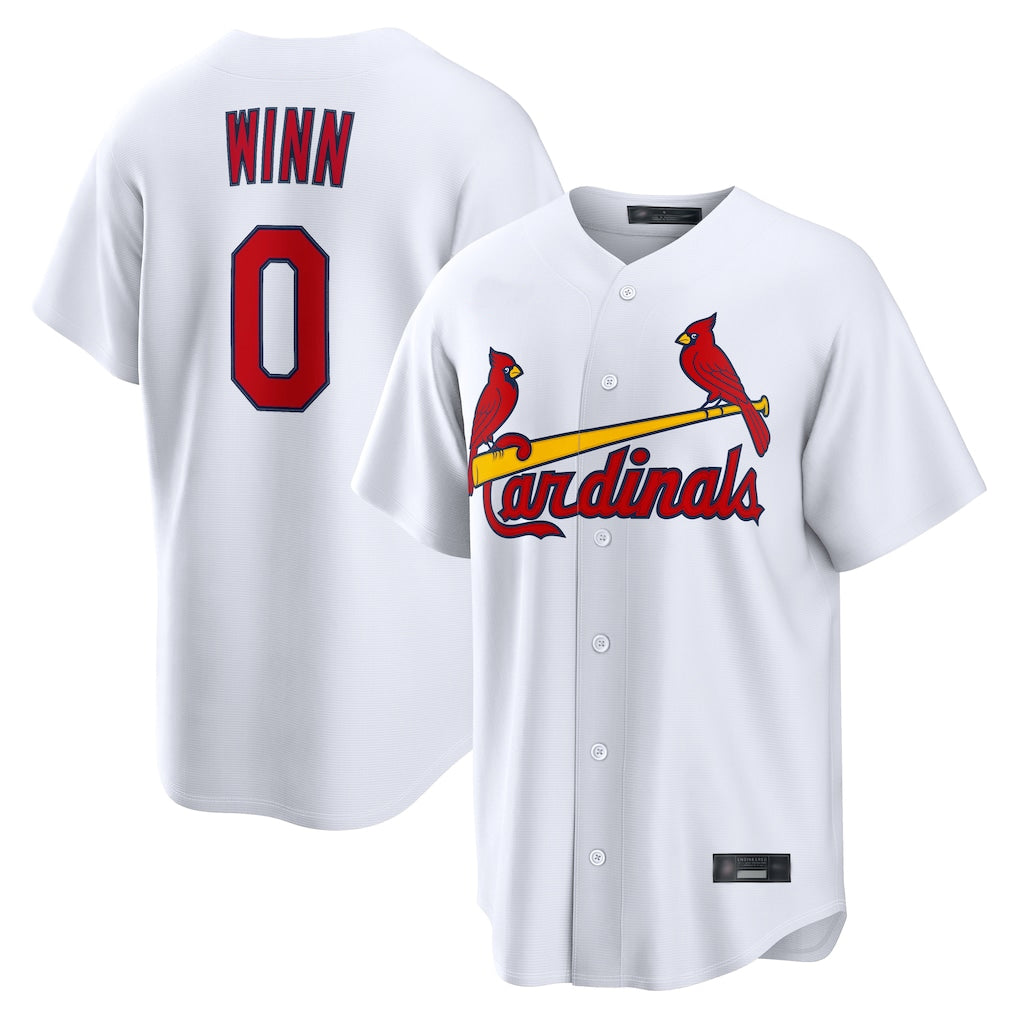 St. Louis Cardinals #0 Masyn Winn Player White Home Game Fdoa Stitched Jerseys
