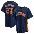 H.Astros #27 Jose Altuve Player Navy Home Game Gdoa Stitched Jerseys