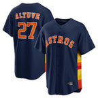 H.Astros #27 Jose Altuve Player Navy Home Game Gdoa Stitched Jerseys