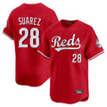 C.Reds #28 Eugenio Su¨¢rez Player Red Home Limited Gdoa Stitched Jerseys