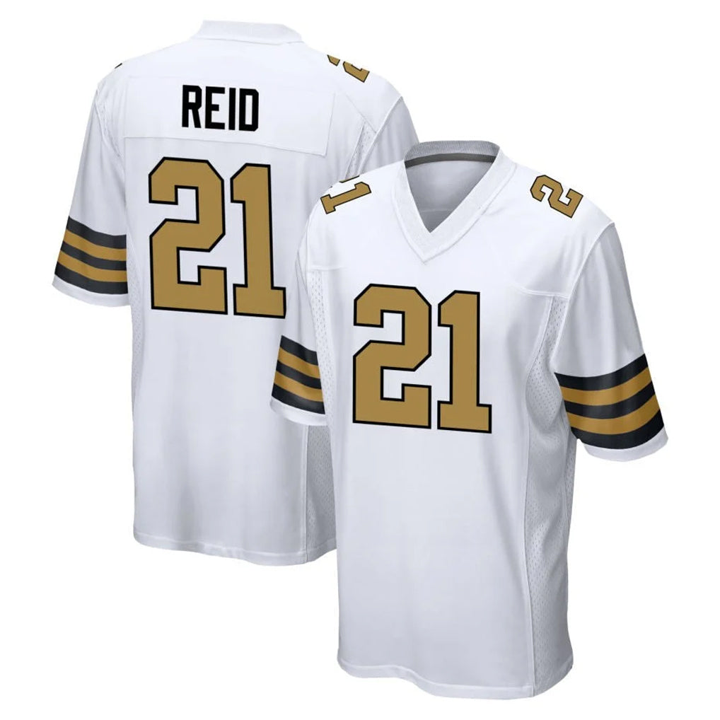 NO.Saints #21 Justin Reid Player White Alternate Home Game Gdoa Stitched Jerseys