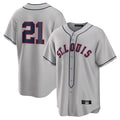 St. Louis Cardinals #21 Lars Nootbaar Player Gray Classic Replica Game Fdoa Stitched Jerseys