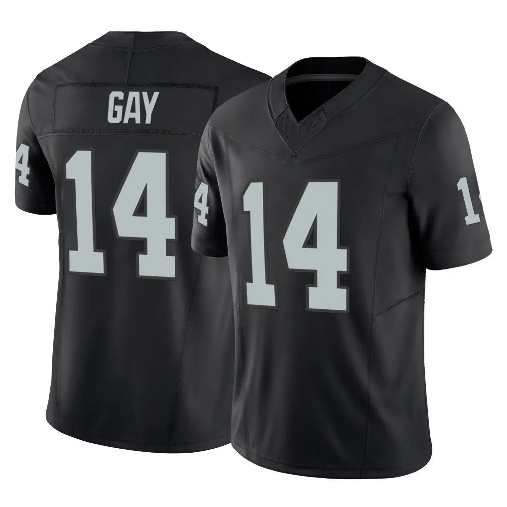 LV.Raiders #14 Matt Gay Player Black Limited Vapor F.U.S.E. Home Game Gdoa Stitched Jerseys