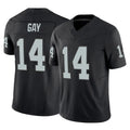 LV.Raiders #14 Matt Gay Player Black Limited Vapor F.U.S.E. Home Game Gdoa Stitched Jerseys