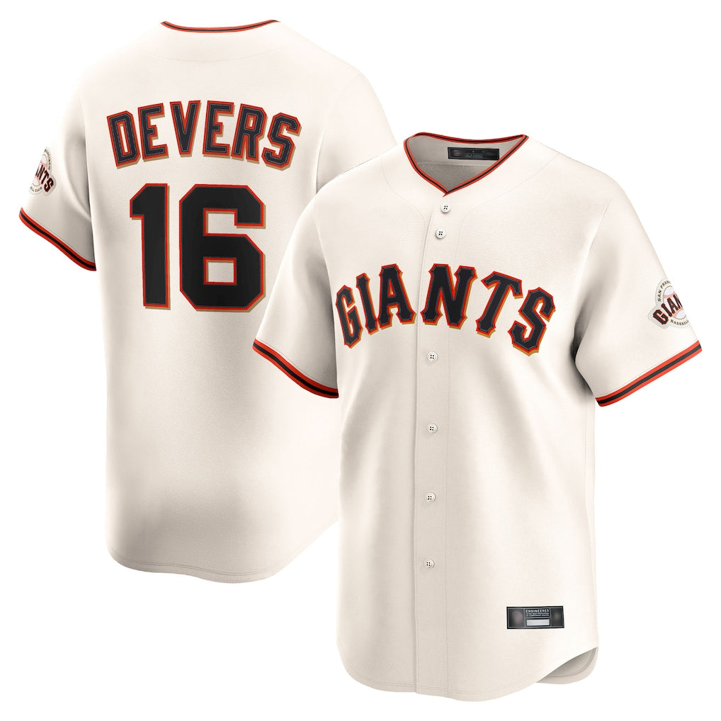 SF.Giants #16 Rafael Devers Player Cream Home Limited Fdoa Stitched Jerseys