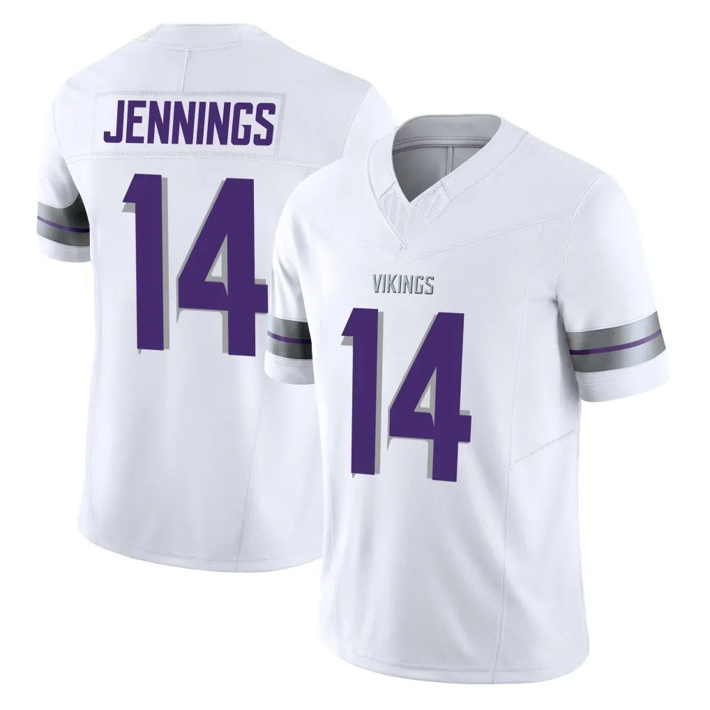 M.Vikings #14 Jauan Jennings Player White Limited Alternate Vapor F.U.S.E. Home Game Gdoa Stitched Jerseys