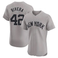 NY.Yankees #42 Mariano Rivera Player Gray Limited Elite Home Fdoa Stitched Jerseys
