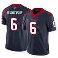 H.Texans #6 Reed Blankenship Player Navy Limited Vapor F.U.S.E. Home Game Gdoa Stitched Jerseys