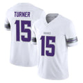 M.Vikings #15 Dallas Turner Player White Limited Alternate Vapor F.U.S.E. Home Game Gdoa Stitched Jerseys