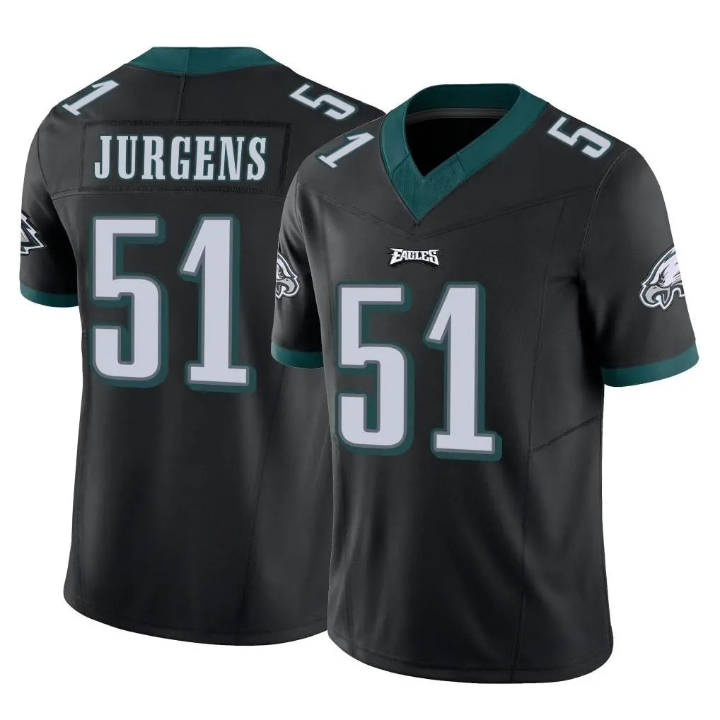 P.Eagles #51 Cam Jurgens Player Black Limited Vapor F.U.S.E. Home Game Gdoa Stitched Jerseys