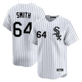 C.White Sox #64 Shane Smith Player White Stripe Limited Home Gdoa Stitched Jerseys