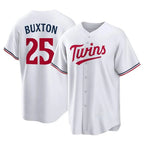 M.Twins #25 Byron Buxton Player White Home Game Fdoa Stitched Jerseys