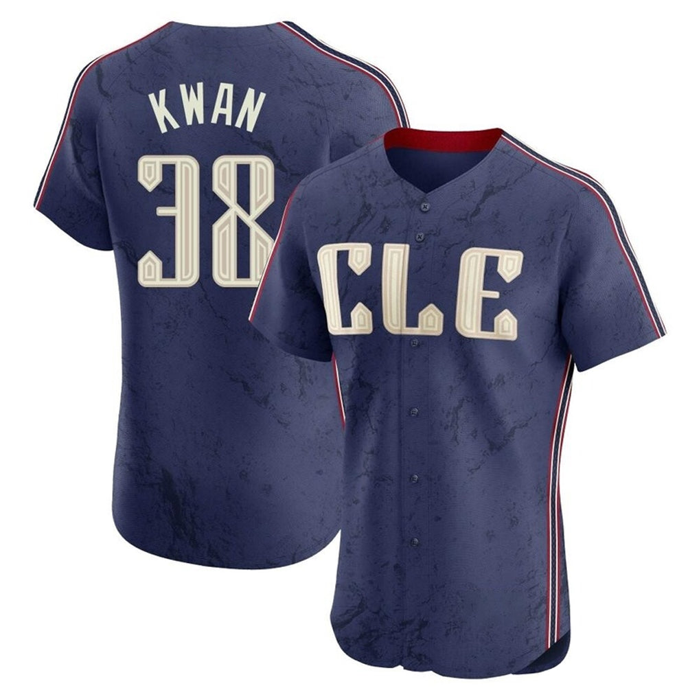 C.Guardians #38 Steven Kwan Player Navy City Connect Limited Elite Home Gdoa Stitched Jerseys