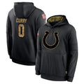 IN.Colts #0 Camryn Bynum Player Black Salute to Service Hoodies Limited Game Gdoa Stitched Jerseys