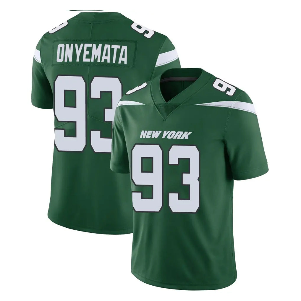NY.Jets #93 David Onyemata Player Green Limited Vapor Home Game Gdoa Stitched Jerseys