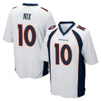 D.Broncos #10 Bo Nix Player White Game Gdoa Stitched Jerseys