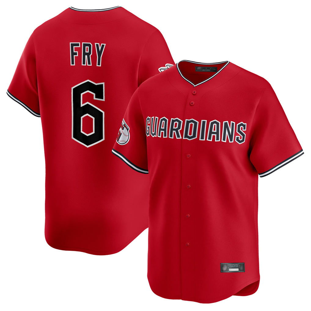 C.Guardians #6 David Fry Player Red Limited Home Gdoa Stitched Jerseys