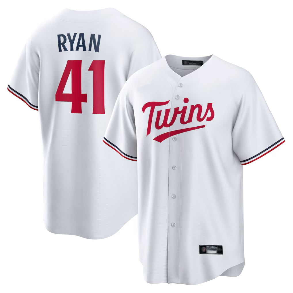 M.Twins #41 Joe Ryan Player White Home Game Fdoa Stitched Jerseys