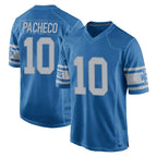D.Lions #10 Isiah Pacheco Player Blue Vapor Untouchable Throwback Game Gdoa Stitched Jerseys